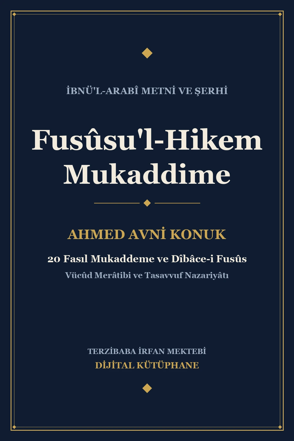 Fusûsu'l-Hikem Mukaddime kapak gorseli